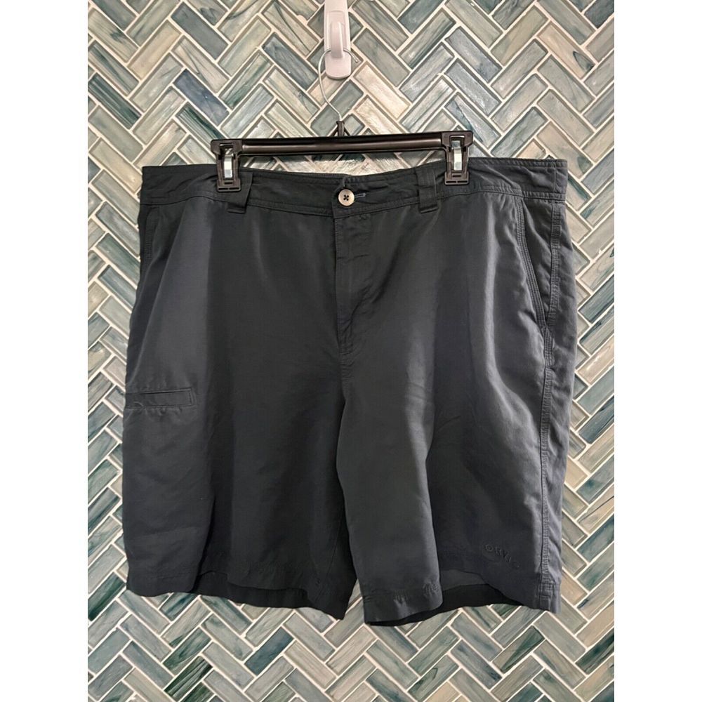 EXCELLENT MENS ORVIS NAVY BLUE CASUAL CHINO STYLE WALKING‎ SHORTS SZ 40 WICKING